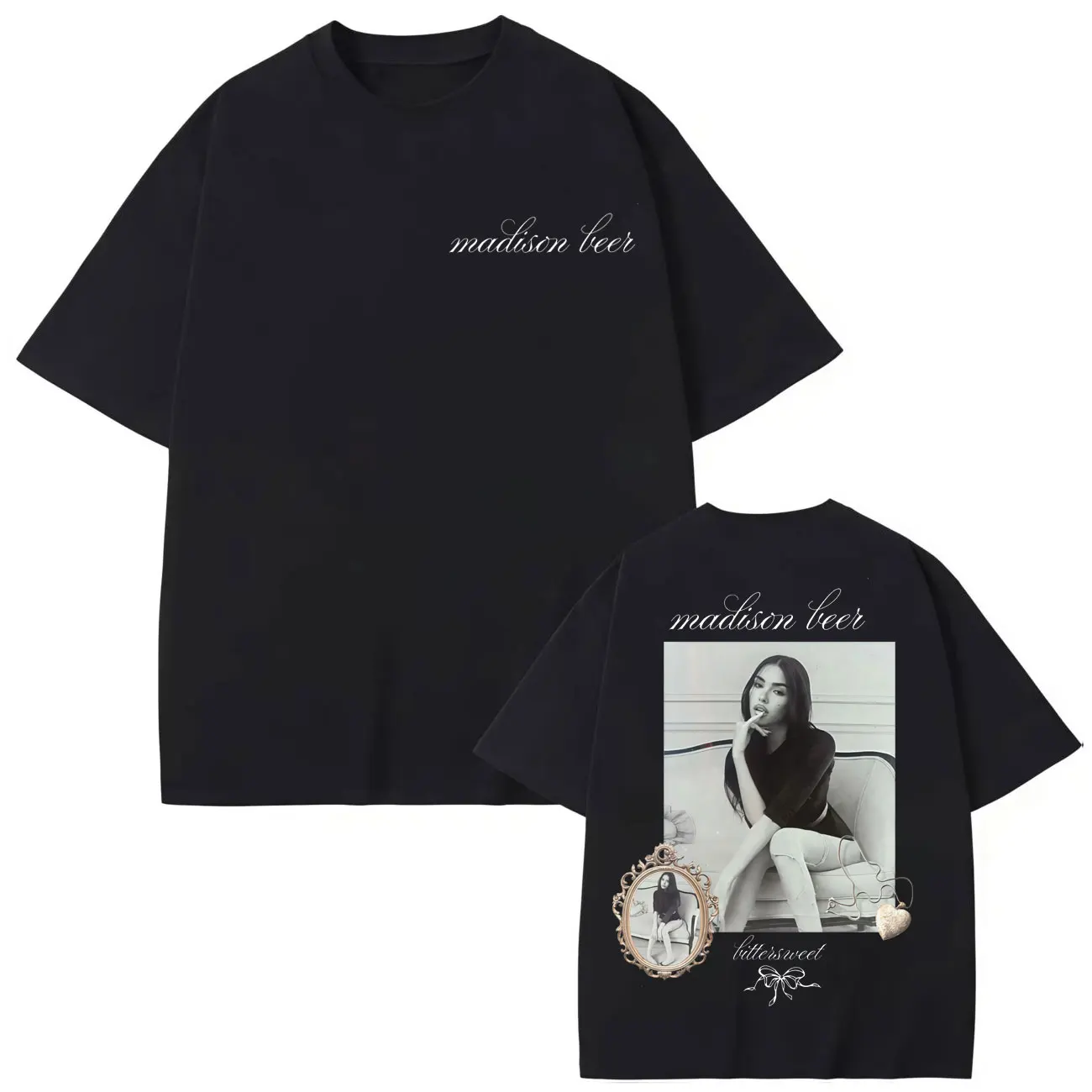 Camiseta Singer Madison Beer Merch para hombre y mujer, camisetas de manga corta Vintage a la moda de verano, camiseta de gran tamaño de algodón de alta calidad