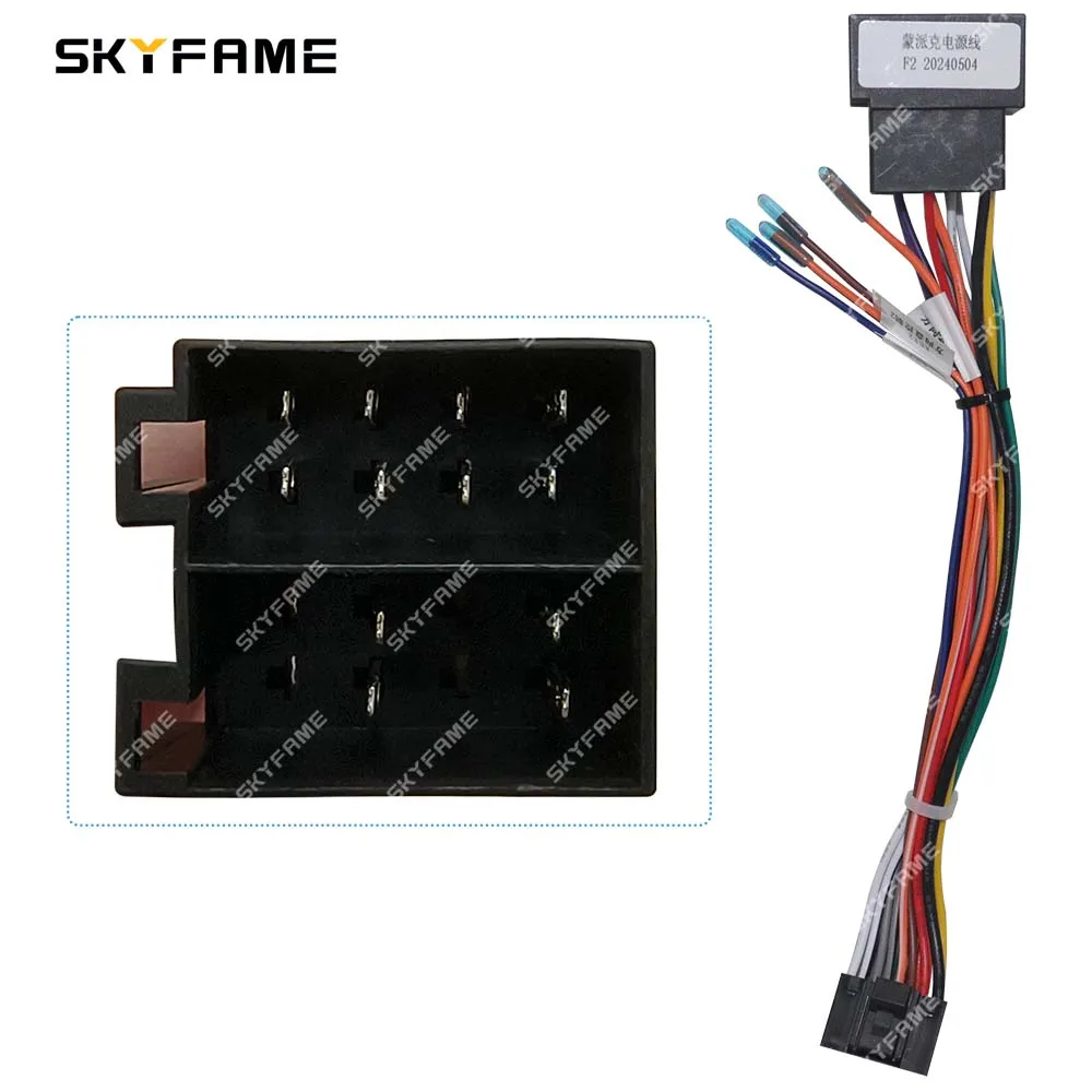 SKYFAME Car 16pin Wiring Harness Adapter Decode Android Radio Power Cabler For Foton MP-X S