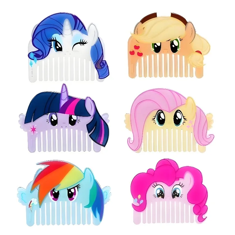 

My Little Pony Comb Twilight Sparkle Cartoon Cute Mini Bangs Comb No Hair Damage Pocket Portable Children Princess Girl Gifts