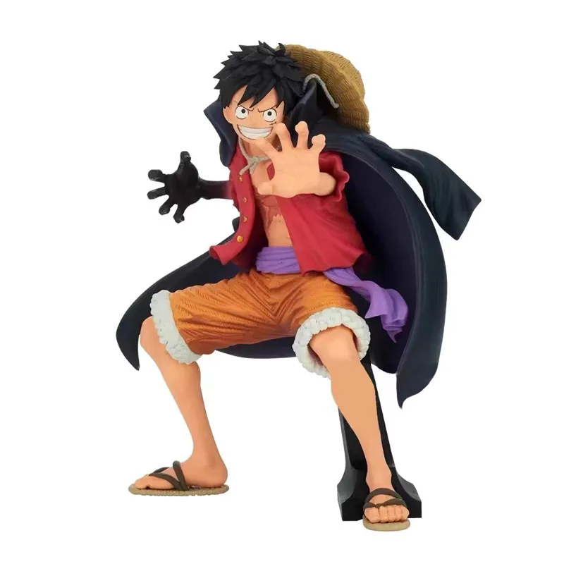 19Cm Anime Een Stuk Figuur Onigashima Mantel Luffy Actie Figuur Hurken Luffy Pvc Standbeeld Beeldje Model Pop Decoratie