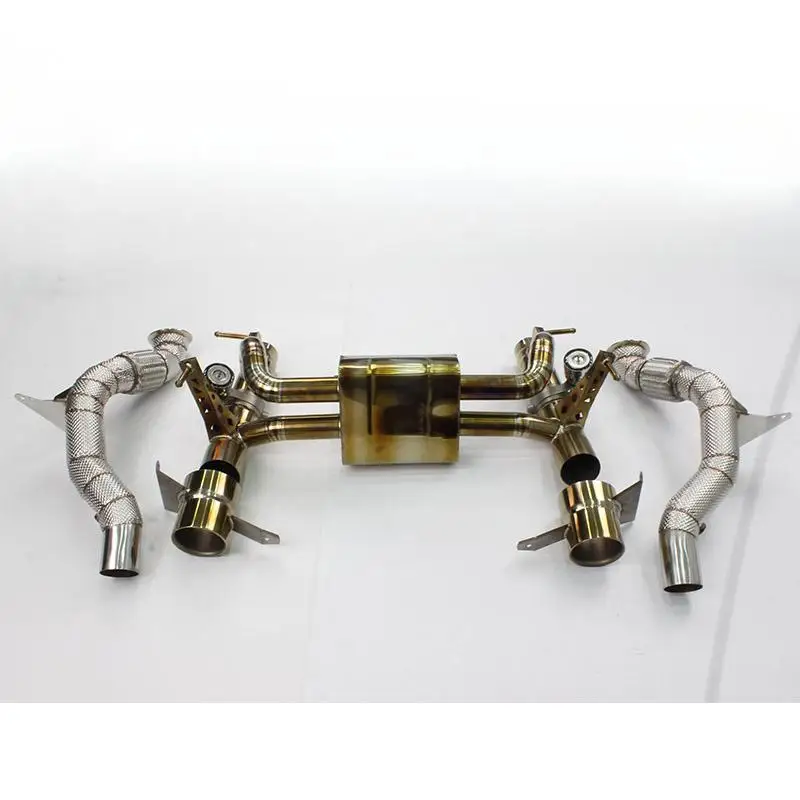 High Quality Full Set Exhaust System for Ferrari 488 GTB/Pista F142M 2015-2018 3.9T With Muffler Valves Catback Exhaust Downpipe