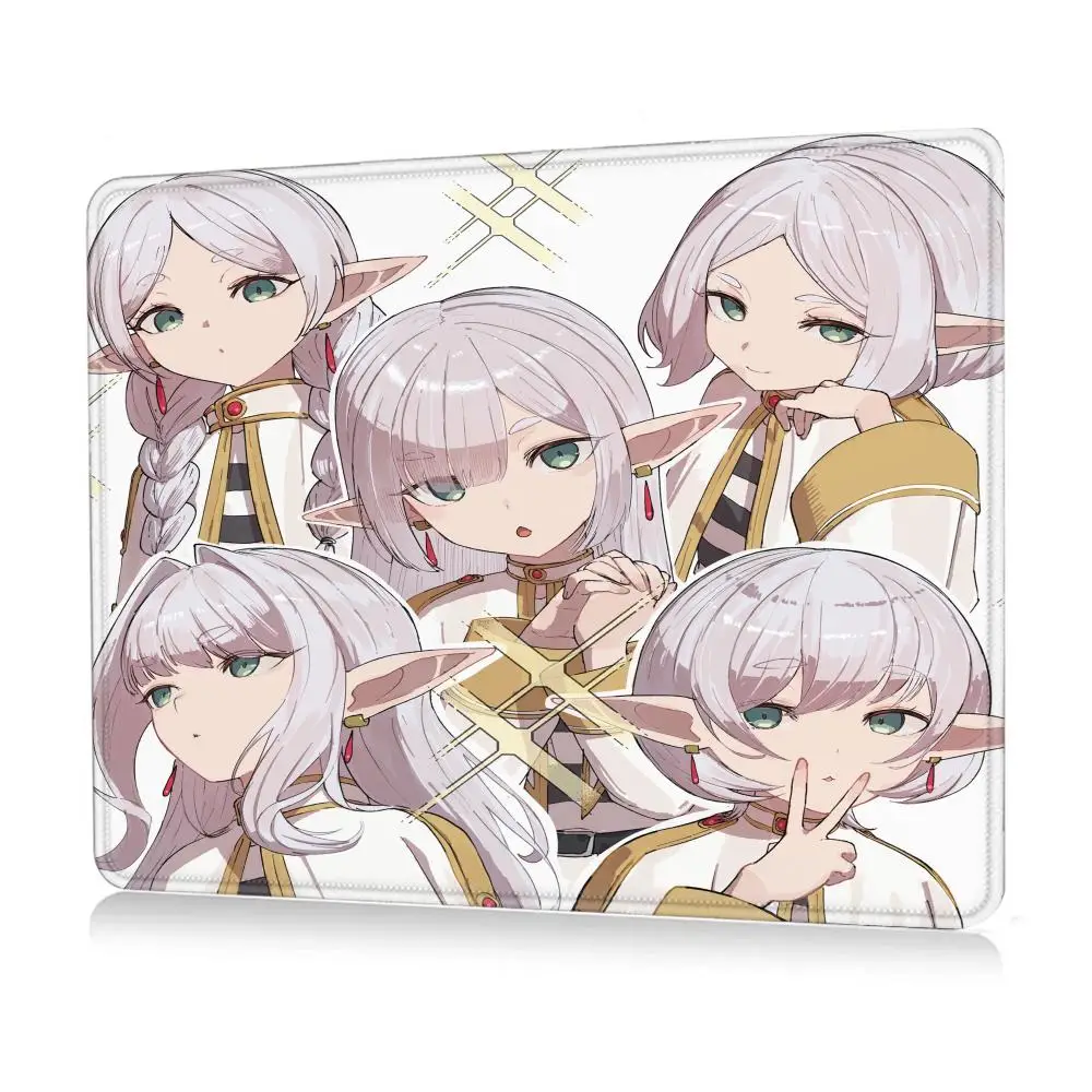 Small Size New Cute Beautiful Anime Girl Frieren Mousepad Gaming Office Desk Pads Computer Non-slip Non-slip 18x22cm Mouse Pad
