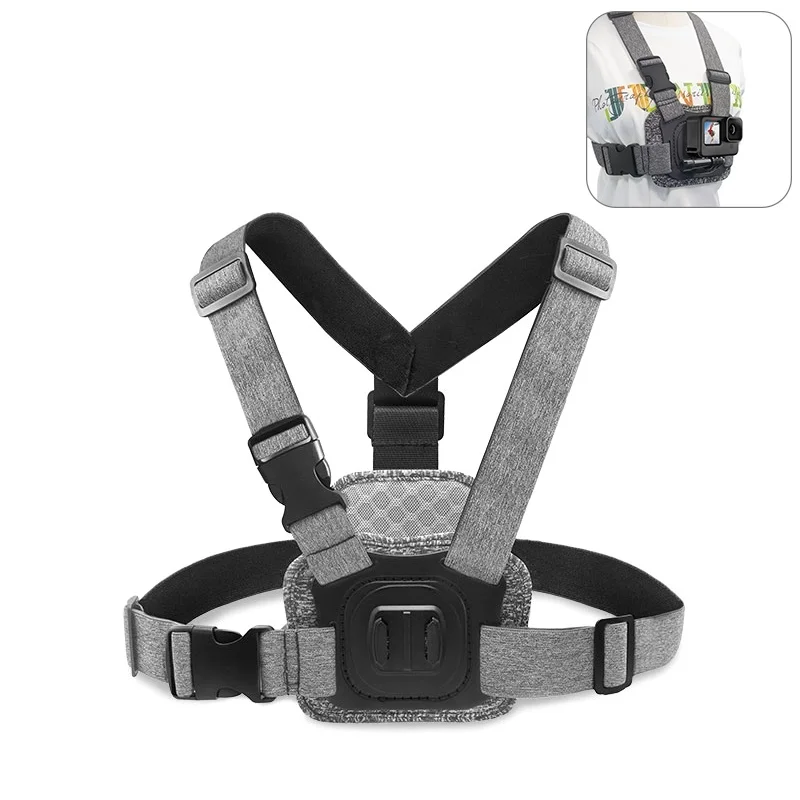 

Adjustable Body Mount Belt Chest Strap & J Hook Mount & Long Screw & Phone Clamp For iphone,GoPro,Insta360 Action Cameras