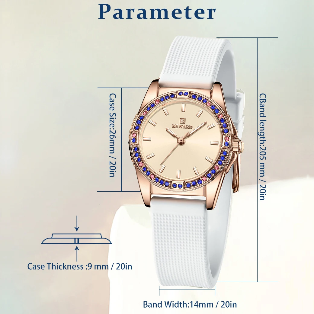 2025 جديد مكافأة ساعة كوارتز نسائية حزام سيليكون موضة فاخرة المرأة بسيطة ارتفع الذهب ساعة من الفولاذ المقاوم للصدأ #5