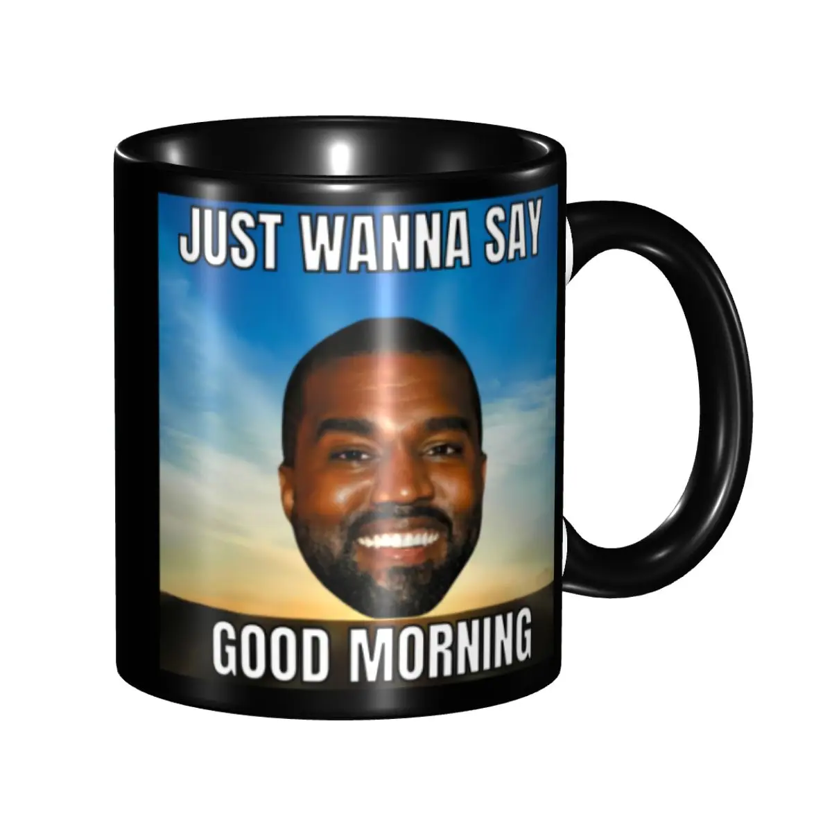 

Funny Kanye West Meme Mugs Personalized Rapper Music Producer Ceramic Coffee Mug Creative Present
