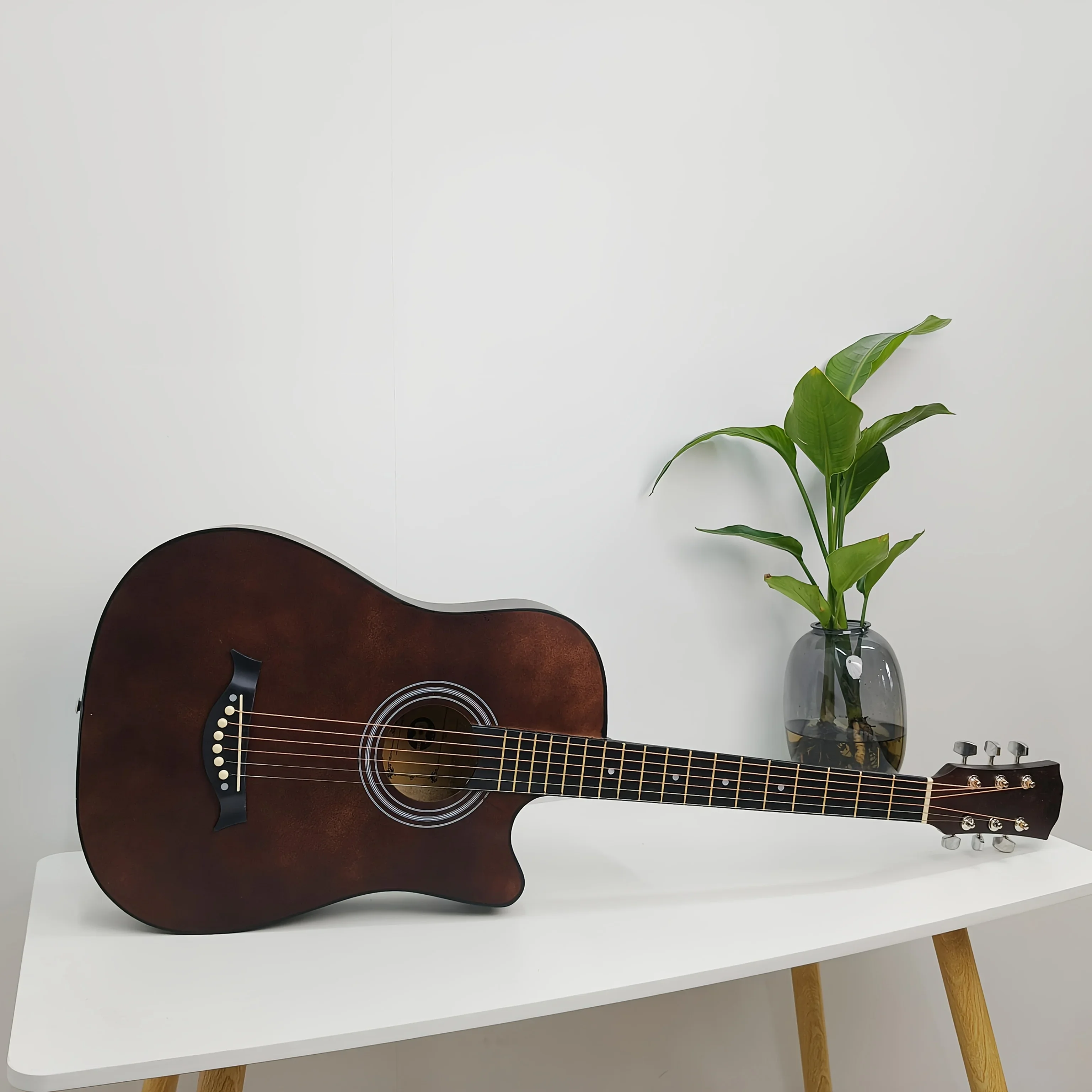 38-Inch Matte Finish Acoustic Guitar - Ideal for Beginners & Adults, Comfortable Basswood Panels,Gift for Music Lovers