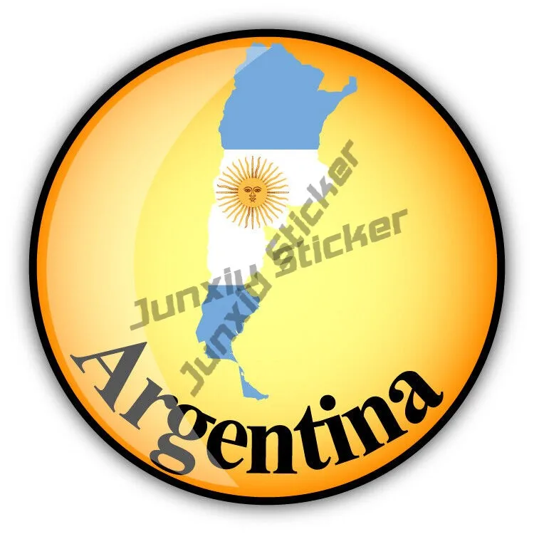 روزاريو بوينس آيرس أرجنتين مدينة البيضاوي أعلام الفينيل ملصقات كرة القدم الأرجنتينية مع الملحقات الخارجية للخريطة الوطنية