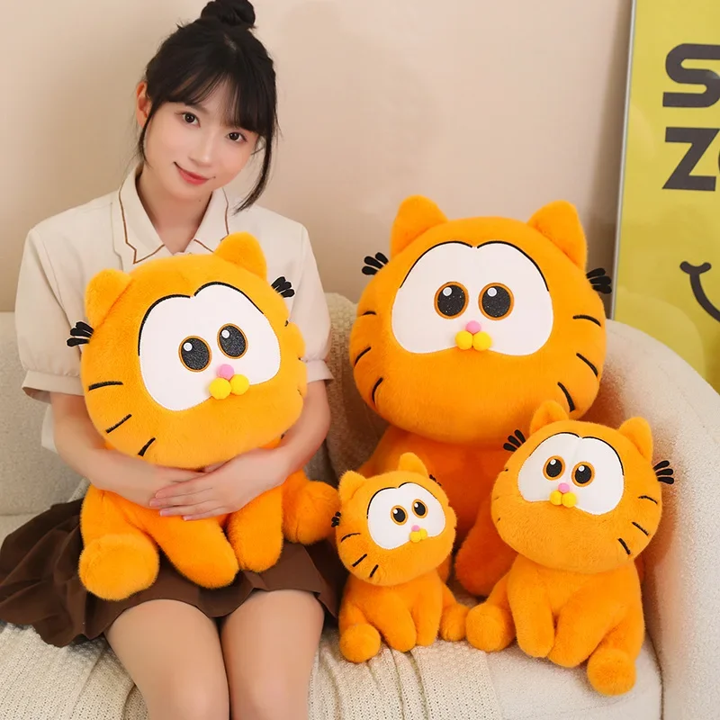 25-55cm MINISO Garfield Plush Doll Ugly Kitty Fat Cat Stuffed Doll Garfield Kittens Plushie Toy Room Decoration Kid Girl Gift