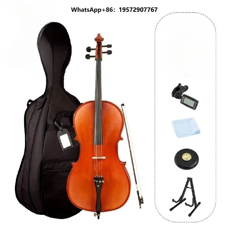 With Black Padded Soft Gig Bag Rosin Wholesale Good Quality Solid Spruce Wood Varnish Full Size 4/4 Cello 4/4 3/4 1/2 1/4 CN;