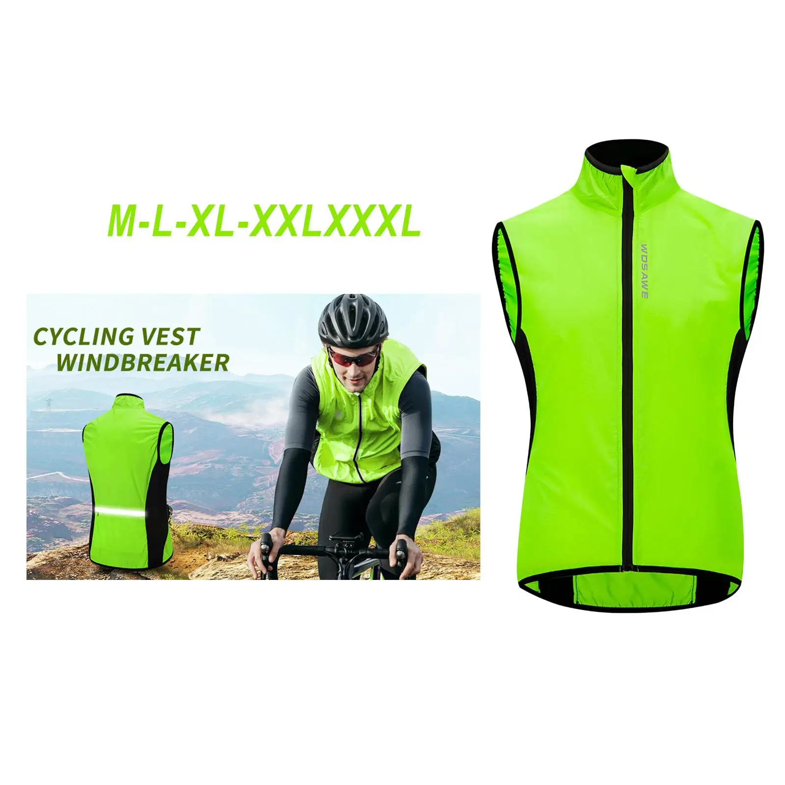 Waterproof Reflective Vest for Outdoor Walking Biking Motorcycle Work