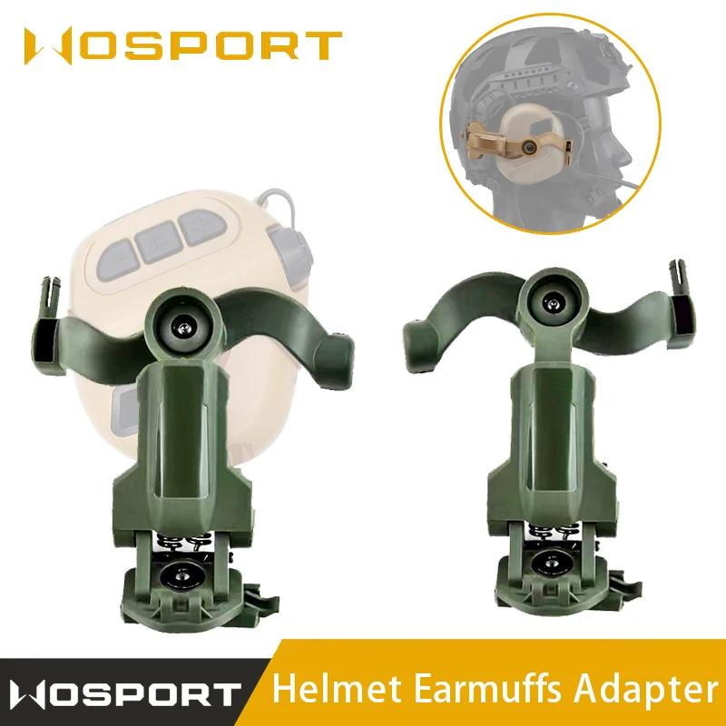 

Shooting Headset Helmet Rail Adapter,Multi-angle Rotation Bracket Kit,Fit OPS Core ARC Rail Headphone Mount