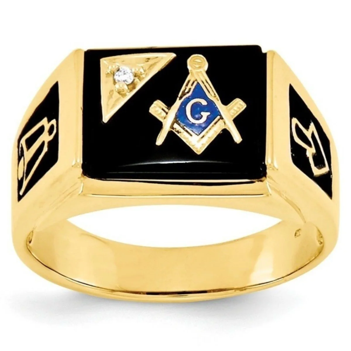 Vintage Golden Color Freemasonry Rings for Men Stainless Steel Punk Jewelry Masonic All-seeing Eye Shaped Creative Hiphop Gifts