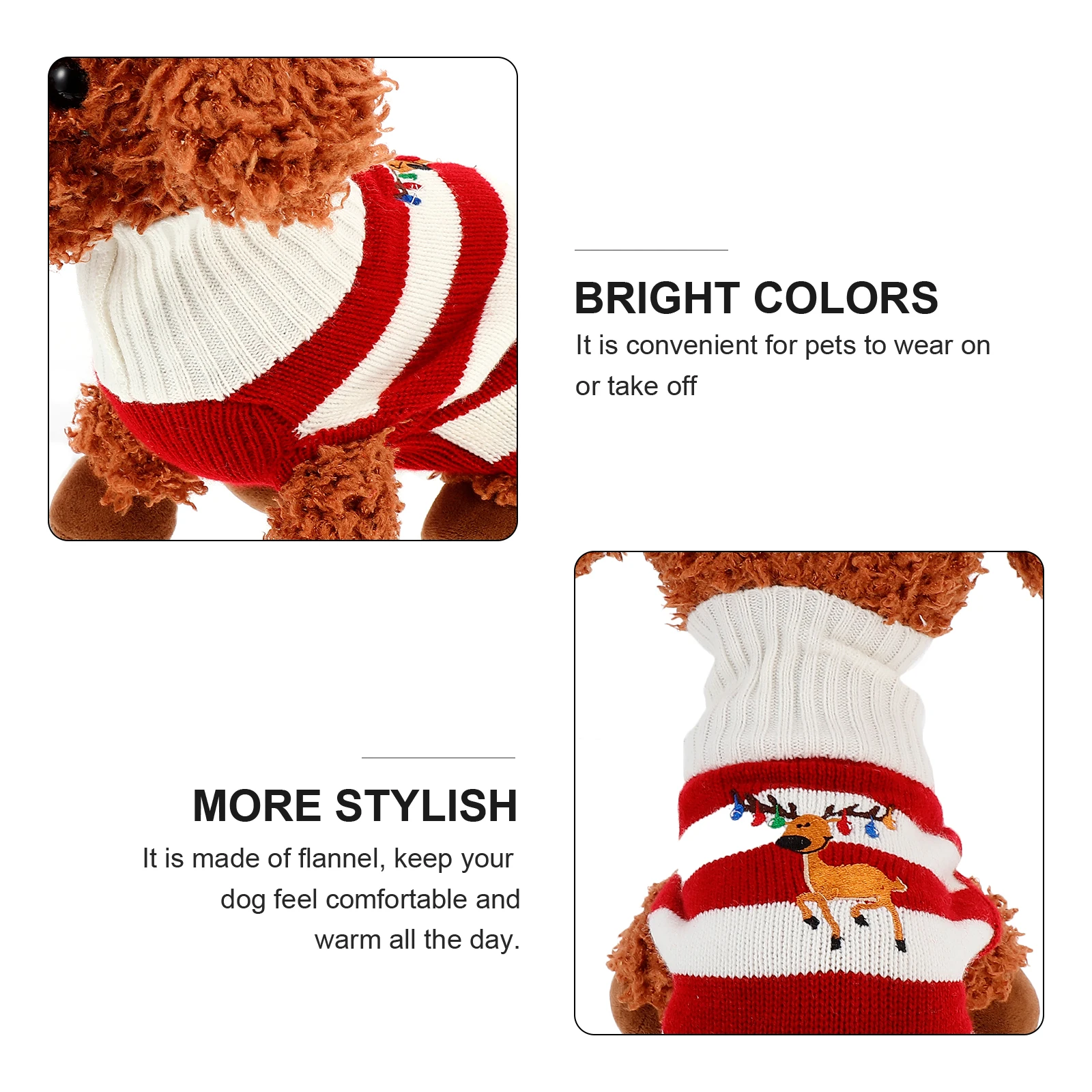 

Pet Christmas Clothes Winter Dog Elk Pattern Knit Sweater Festive Puppy Clothing Warm Dog Sweater Pet Christmas Clothes
