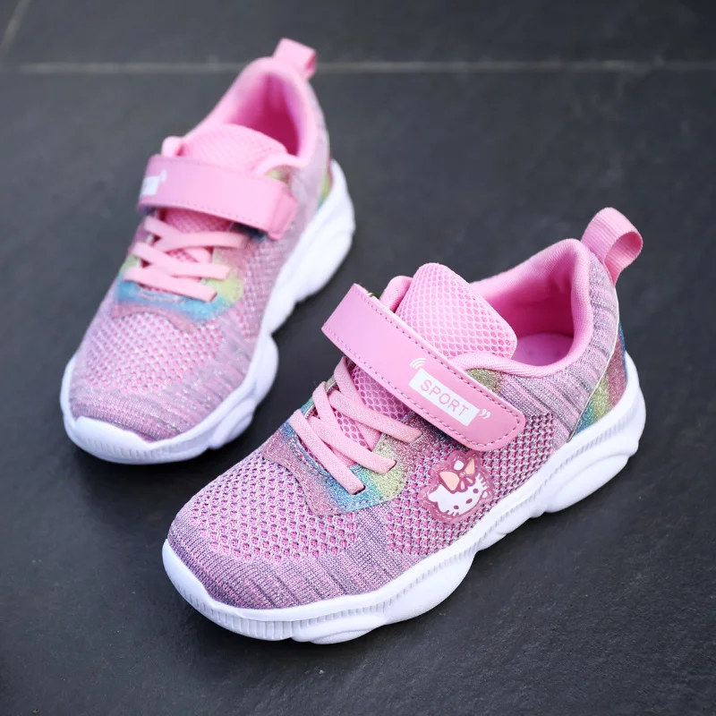 

Новая осенняя дышащая детская спортивная обувь с сеткой, легкие кроссовки с эластичной амортизацией, универсальная повседневная обувь для кампуса