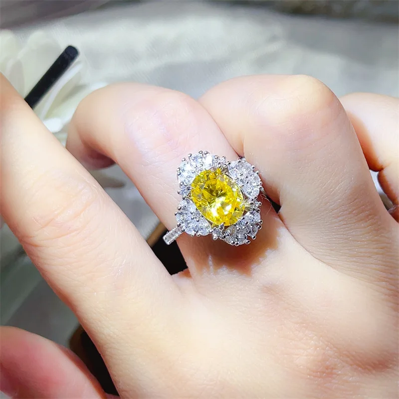 SACE GEMS GRA-zertifizierter 3CT-Moissanit-Ring VVS1 Lab-Diamant-Solitärring für Frauen, Verlobungsversprechen, Ehering-Schmuck