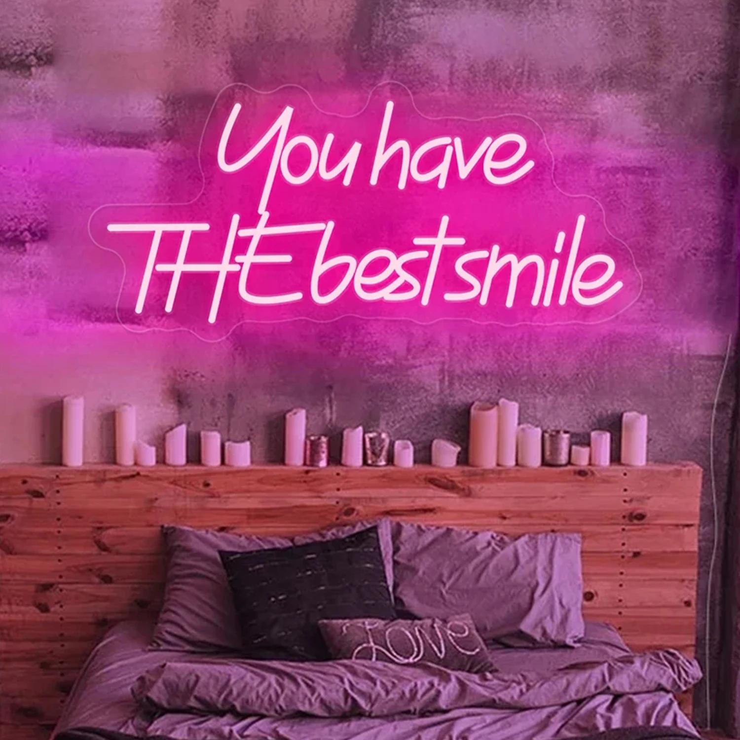 You Have The Best Smile Neon Signs LED Room Wall Decor USB Powered For Bedroom Living Room Birthday Party Home Art Decor Gifts