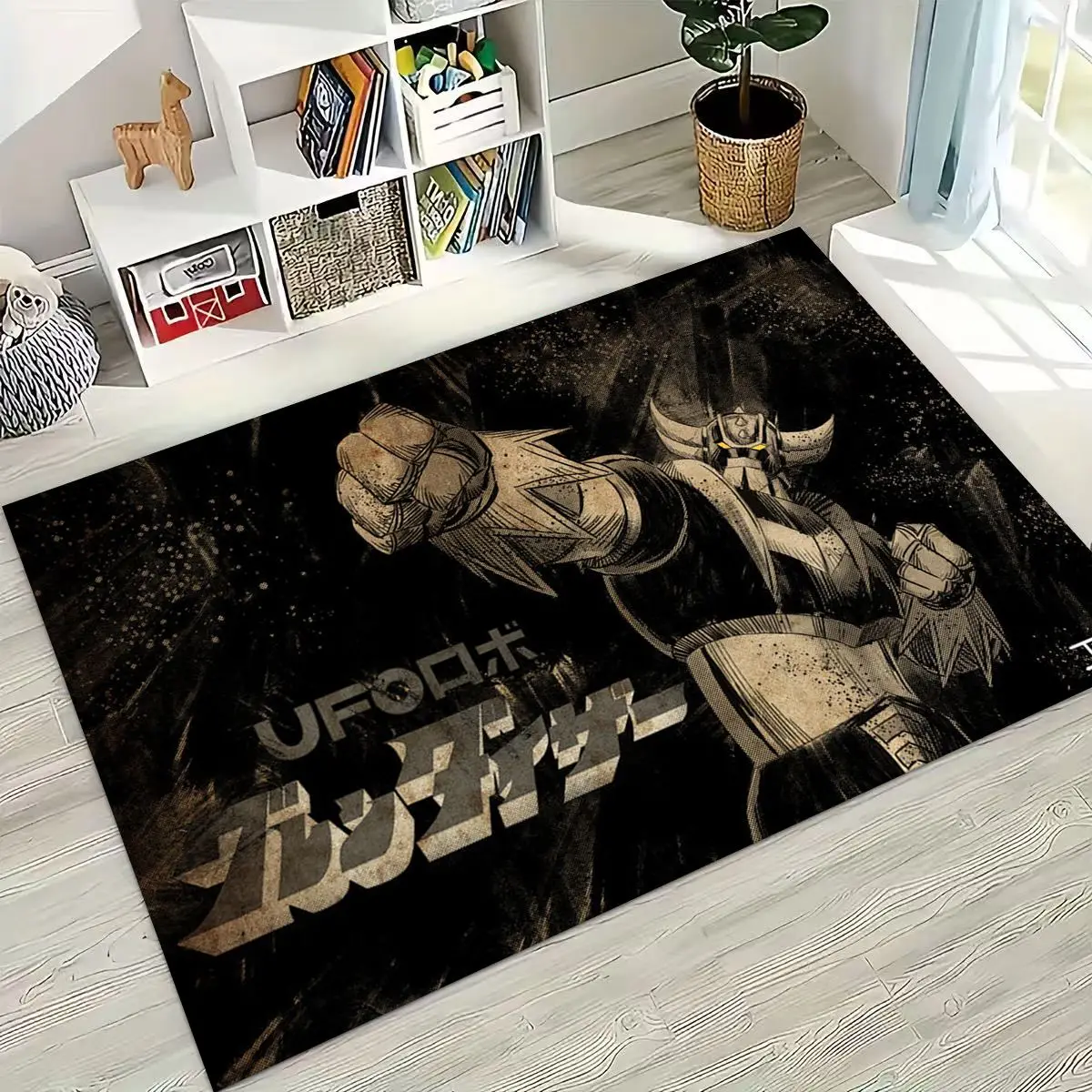 

Classics UFO Robot Grendizer U Cartoon Rug for Bedroom Living Room Sofa Home Doormat Decor,Large Kids Play Non-slip Floor Mat