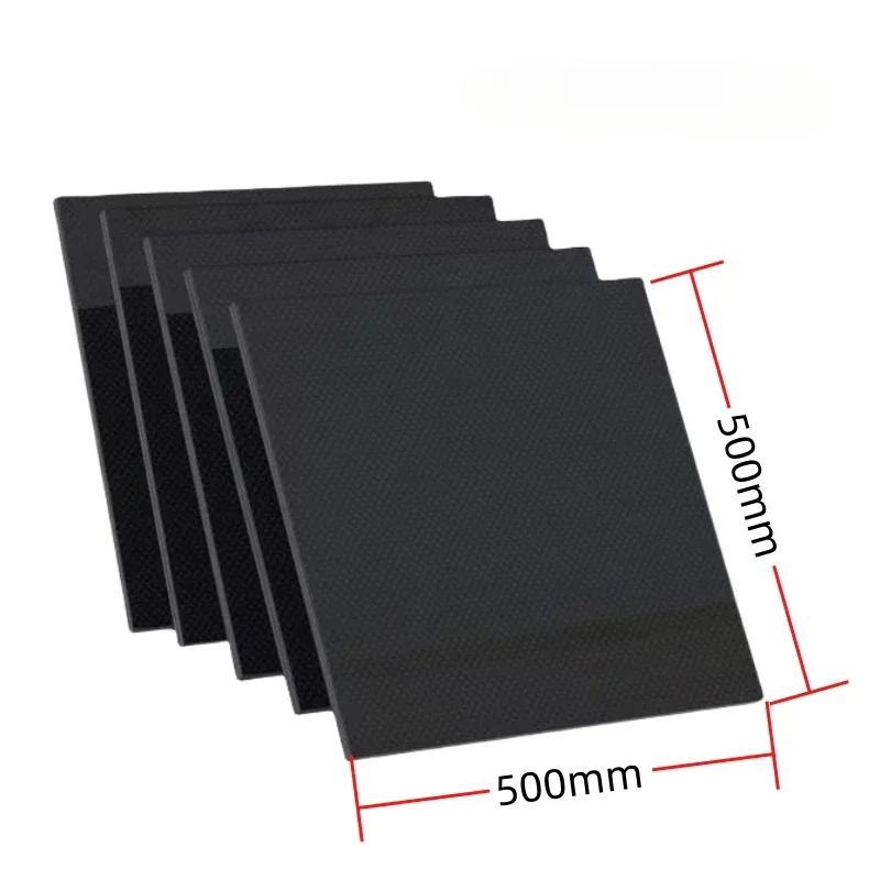 500x500mm 3K Surface Carbon Plate Panel Sheets High Composite Hardness Material Pure Carbon Fiber Board 0.5mm-5mm thickness