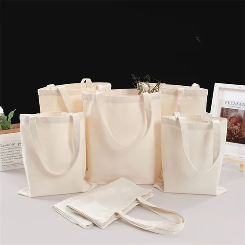 Imagen 1 del producto Bolso de compras de lona ecológico: bolso de mano plegable de gran capacidad para pintura DIY para comestibles y viajes