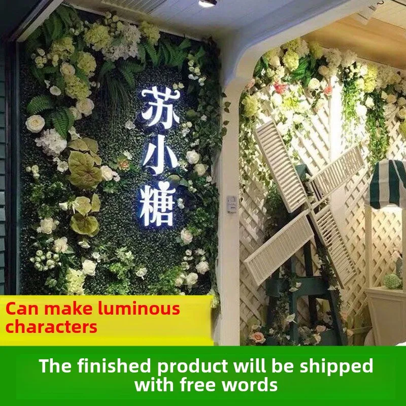 Simulation Green Plant Background Wall Decoration Pipe Cover Ugly Balcony Ceiling Door Pillar Plastic Lawn Plant Flower Wall