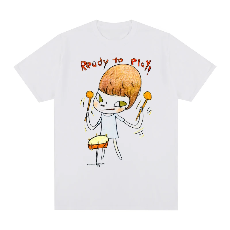 

Yoshitomo Nara Ready To Play Vintage T-Shirt Cotton Men T shirt New TEE TSHIRT Womens tops