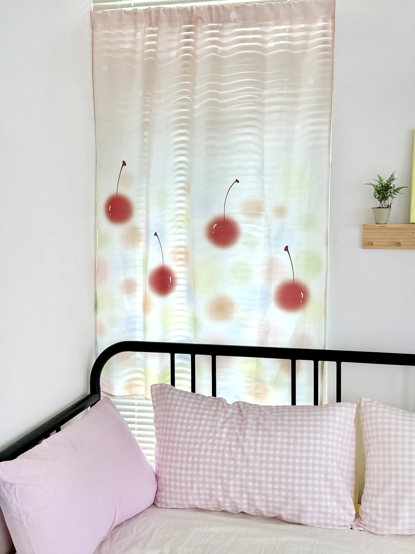 Ins Rosa Kirschblütenmuster Vorhänge Niedliche Mädchenzimmer Erkerfenster Halbtransparente Vorhänge Wohnzimmer Raumteiler Dekoration