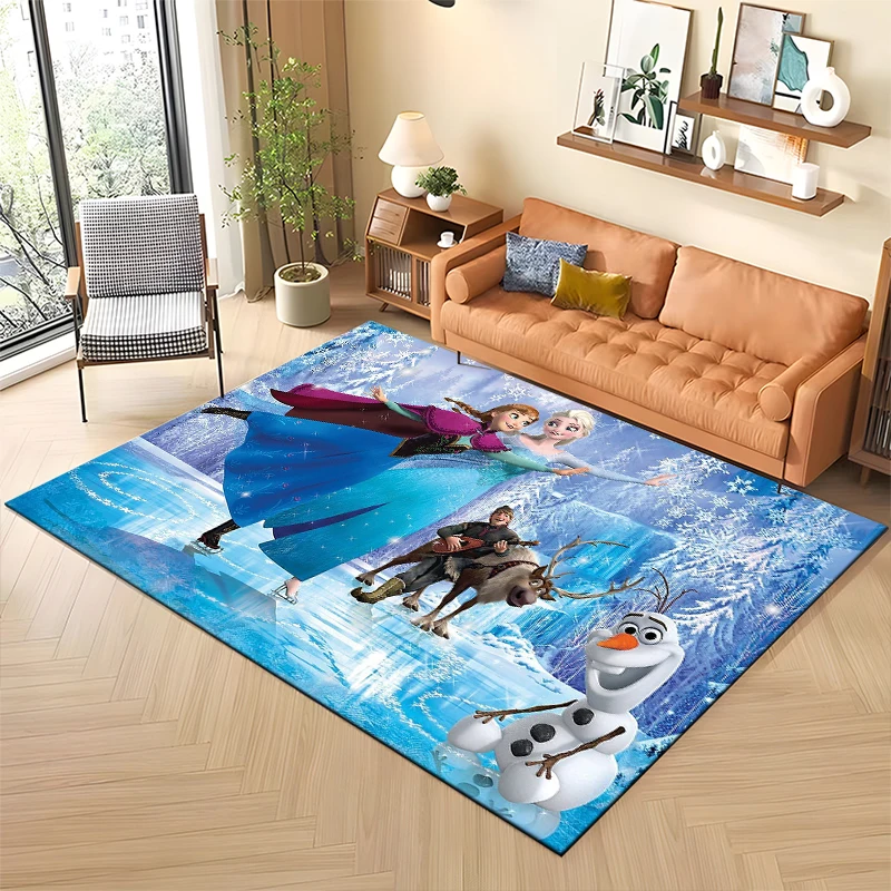 Disney Frozen Cartoon Large Area Rugs Carpet for Home Living Room Children\'s Bedroom Sofa Doormat Decoration Kids Mats Potdemiel