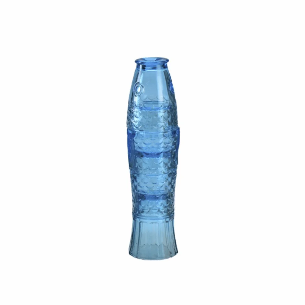 Exquisite Vintage Relief Koi Fish-shaped Water Cup Transparent Stacking Tea Mug Thickened Beverage Glass Coffee