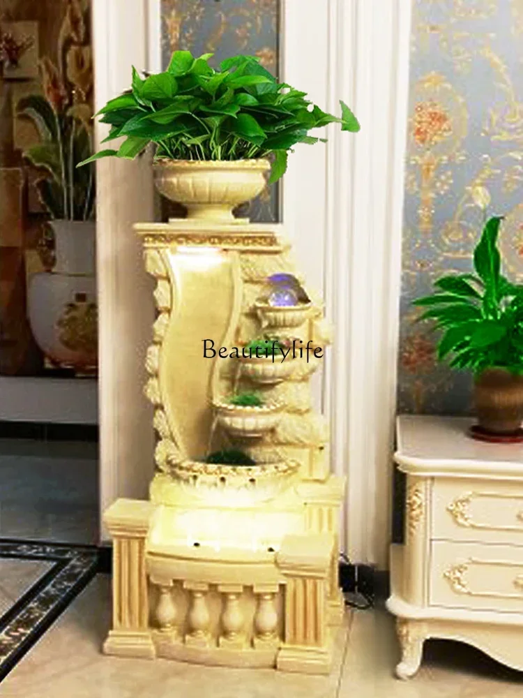 

FG26Living Room Large Floor Home Ecological Flower Pot Fish Globe Balcony Vertical Decoration Decoration Landscape