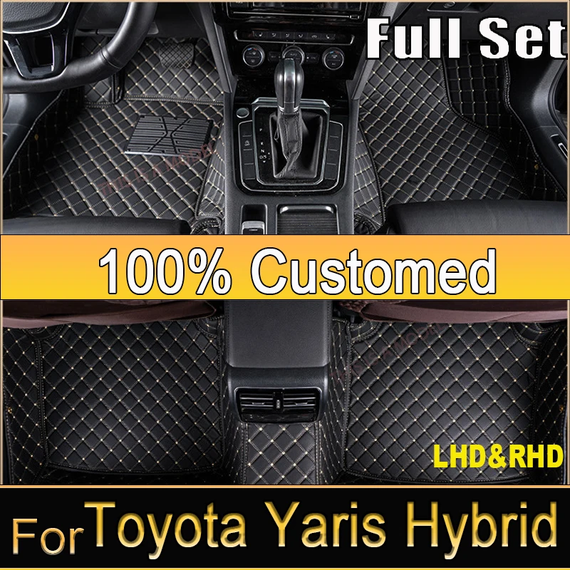 Car Floor Mats For Toyota Yaris Hybrid Mazda2 Hybrid MXPH11 2021 2022 2023 Waterproof Protective Pad Floor Cover Car Accessories