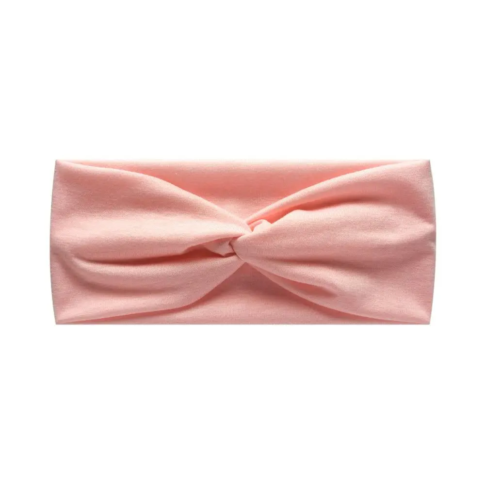 Bowknot Turbans Solid Color Yoga Headband Elastic Currency Cross Headband Charming Cotton Hair Band Make-up