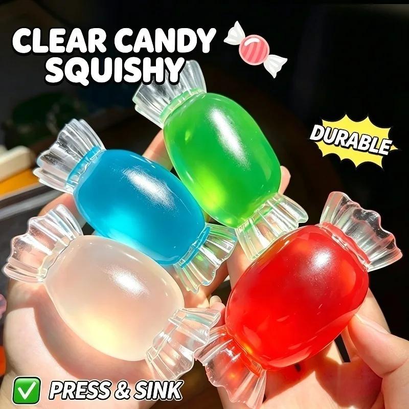 Candy Coconut Oil Squishy Toy Moldable Stress Relief Squeeze Toy Handmade Fidget Ball Anxiety Venting Sensory Toy X-mas Gifts