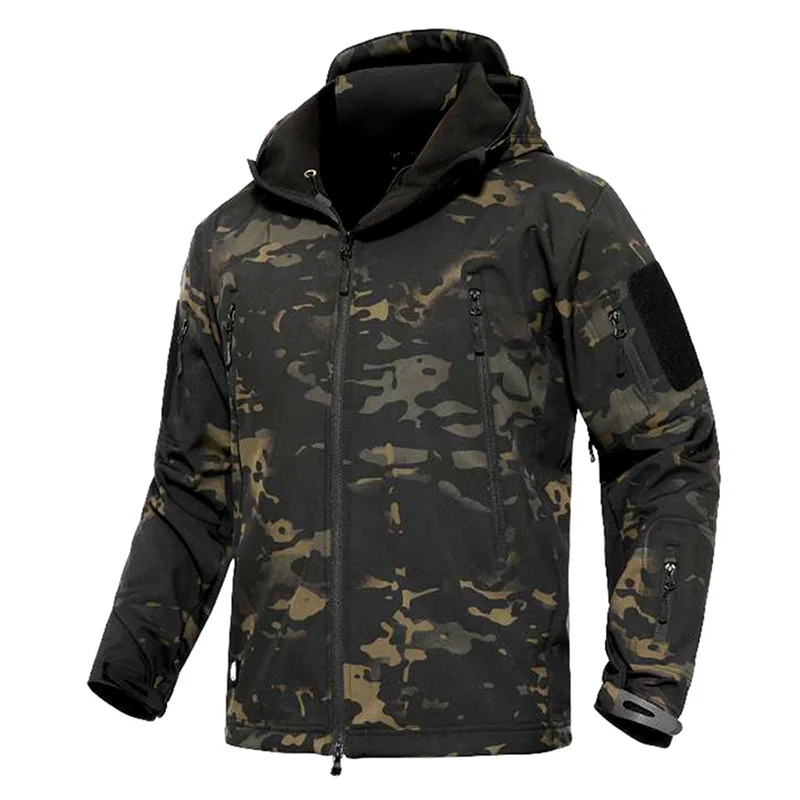 Outdoor TAD Men giacca da trekking tattica militare Lurker pelle di squalo Softshell cappotto da caccia all\'aperto con cappuccio Multicam Camo