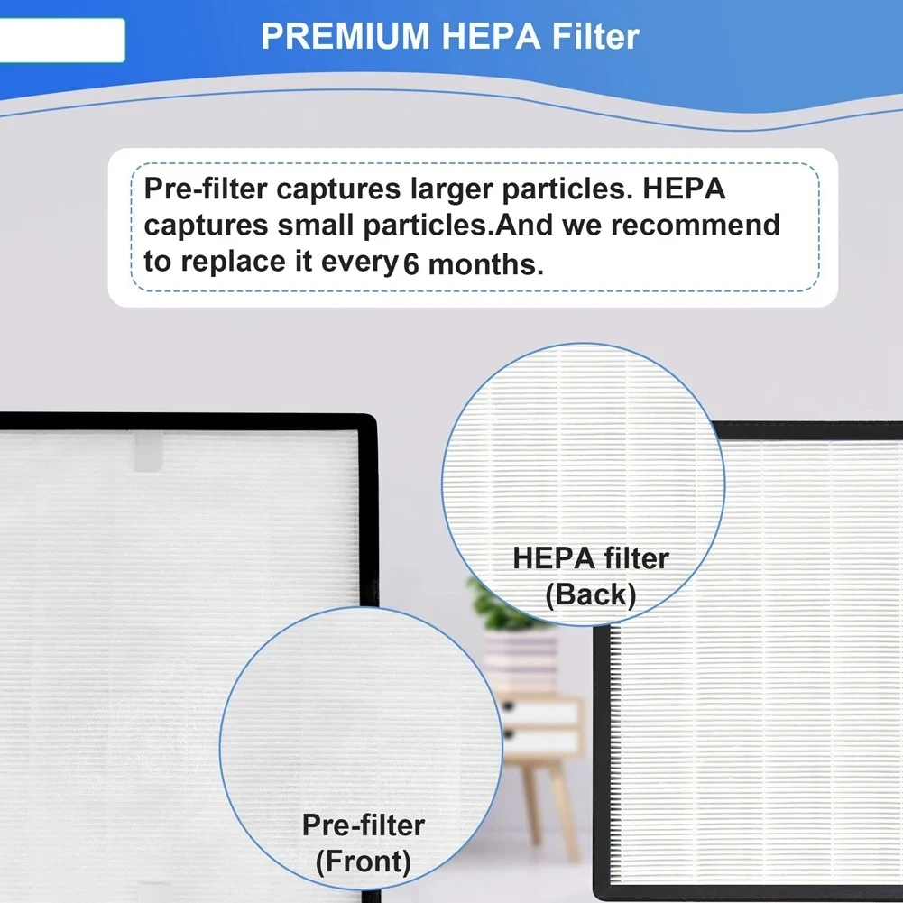 Air Purifier Filter H13 True HEPA and Activated Carbon Filter Replacement for LEVOIT LV-PUR131, LV-PUR131-RF, LV-PUR131S