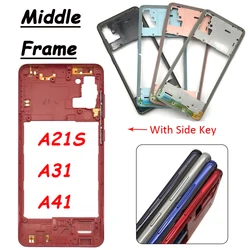 New For Samsung A21S A31 A41 A51 A71 Middle Frame Housing Frame Panel Rear Housing Case Panel Replacement Part