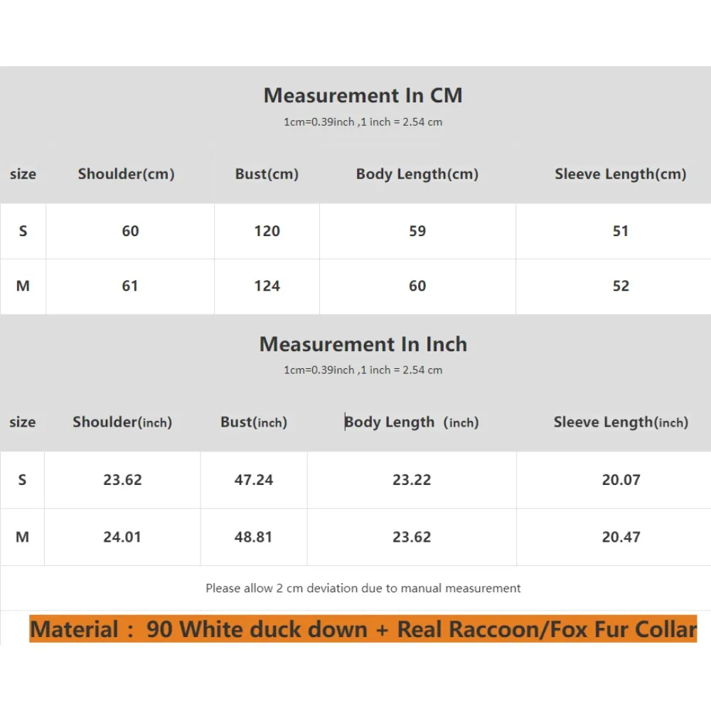 OFTBUY Krótka Kurtka Puchowa Wodoodporna Parka Zimowa Duże Naturalne Futro z Lisa Puszysta Damska Zapinana na Guziki Ciepła Biała Kurtka z Kaczego Puchu Pióra