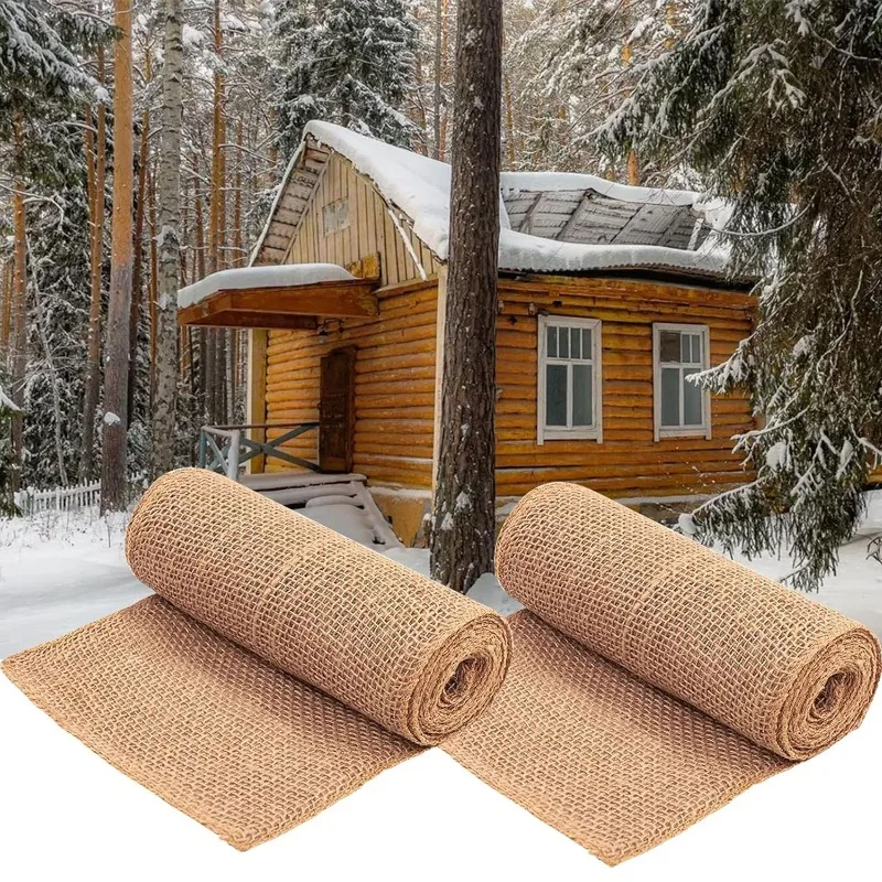 Burlap Linen Cloth Tree Wrap Anti-freeze Moisturizing Cold-proof Warm Keeping Shrub Plant Wraps Tree Protector Plants Cover