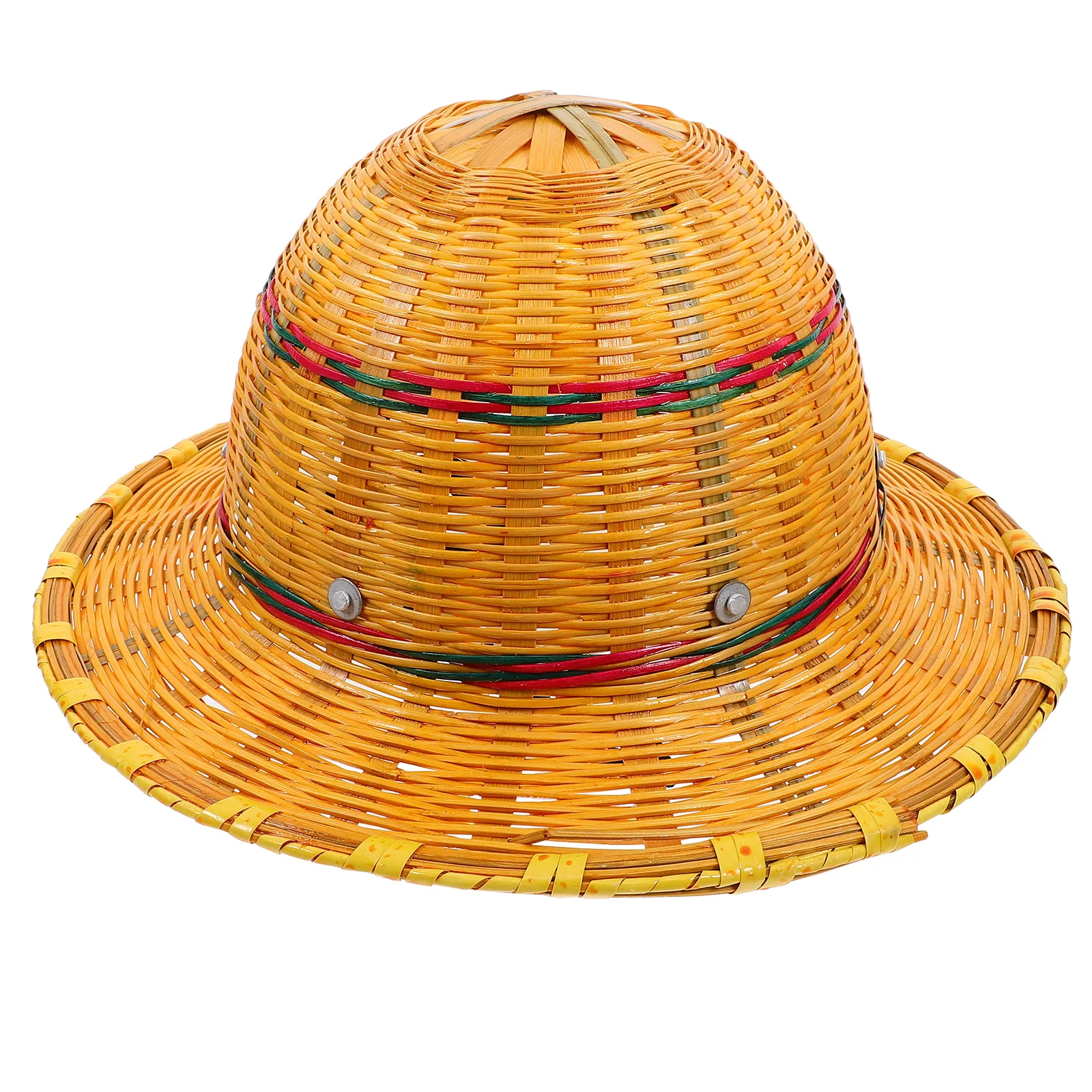 

Outdoor Construction Site Sun Hat Woman Hard Bamboo Breathable Lawn Hats for Men