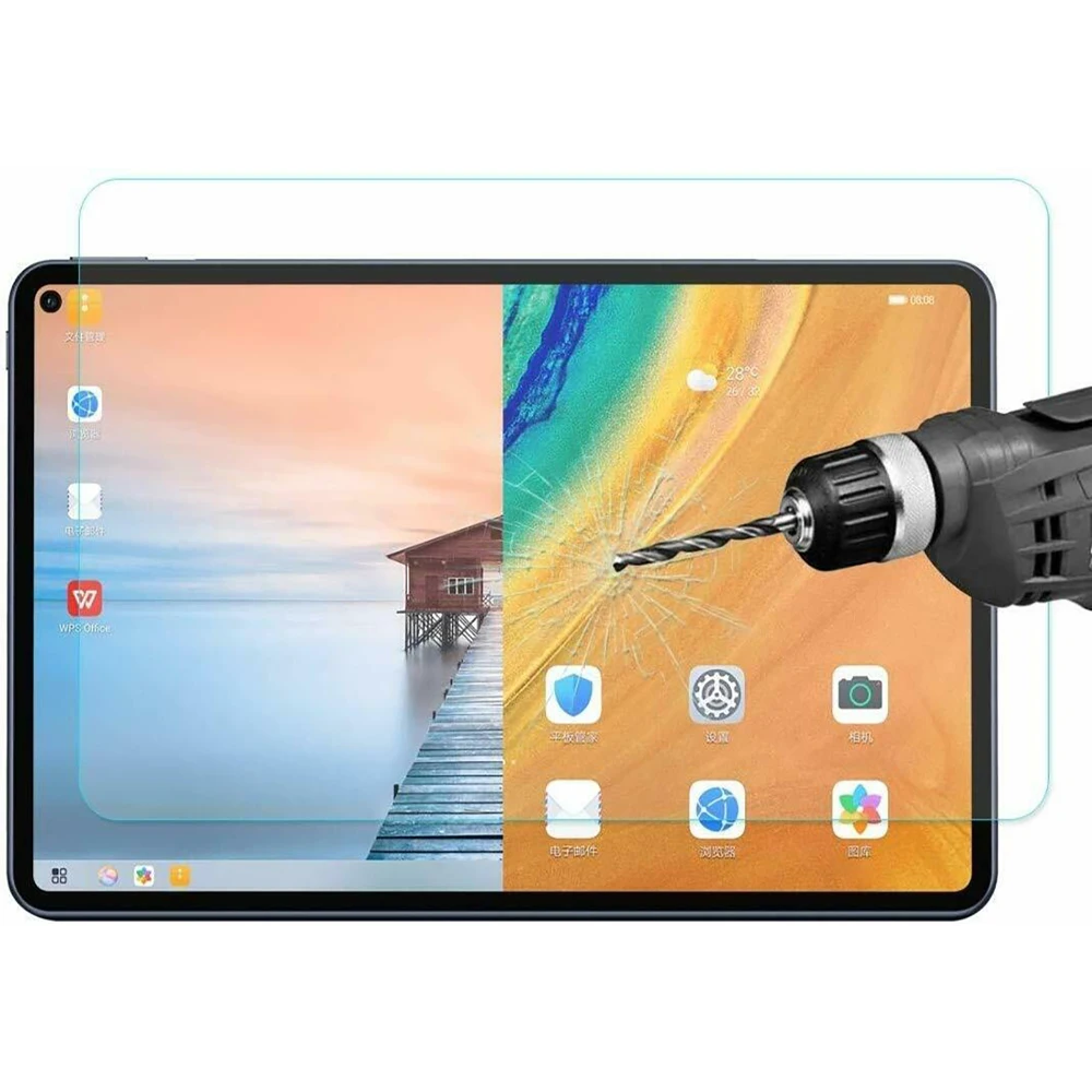 Funda para Huawei MatePad Pro 10,8, película de vidrio templado antihuellas, HD, Protector de pantalla completa, accesorios para PDA