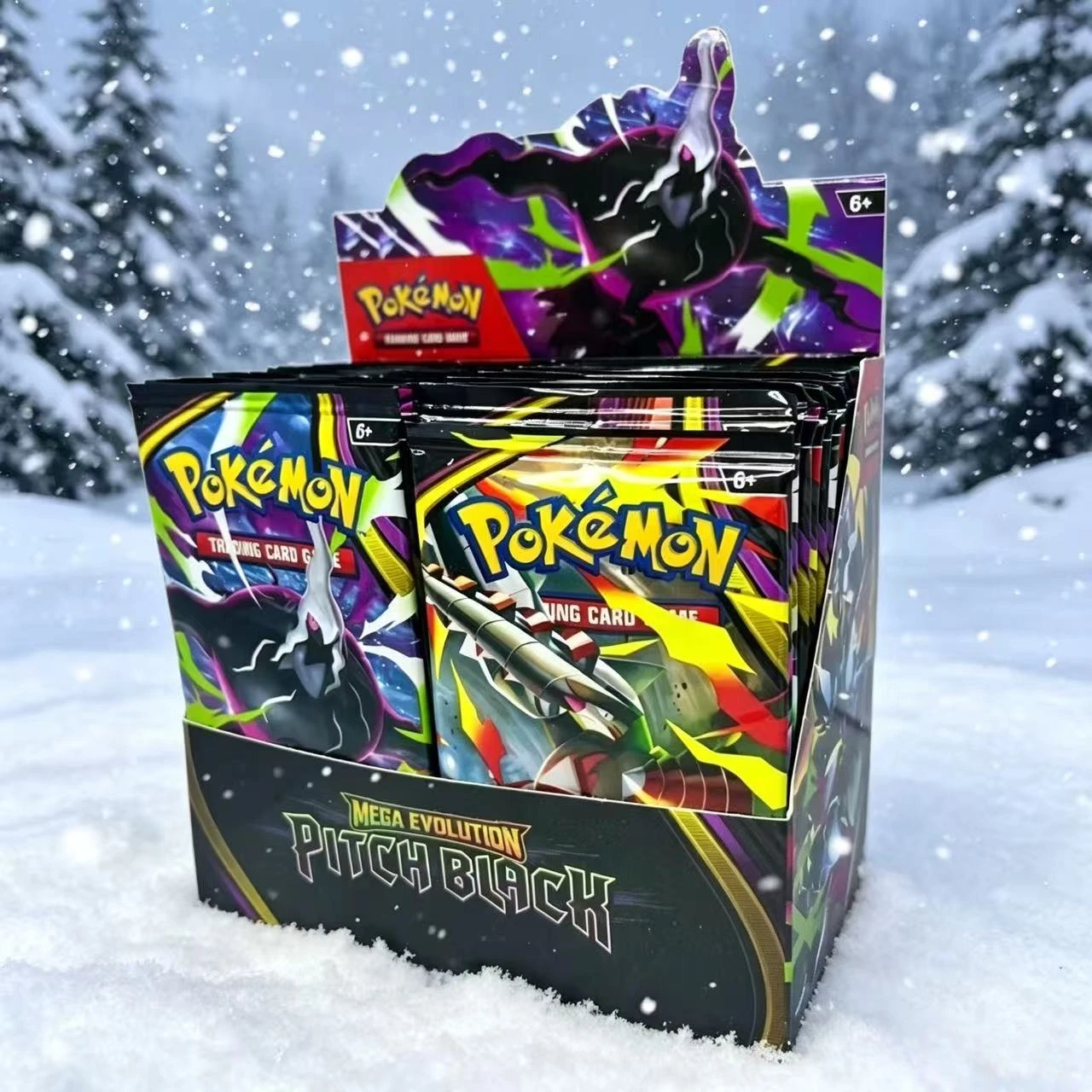 Mega Evolution Poke mon TCG Booster Box Pitch Black Chaos Rising Ascended Heroes Phantasmal Flames Collectible Card Game Sealed