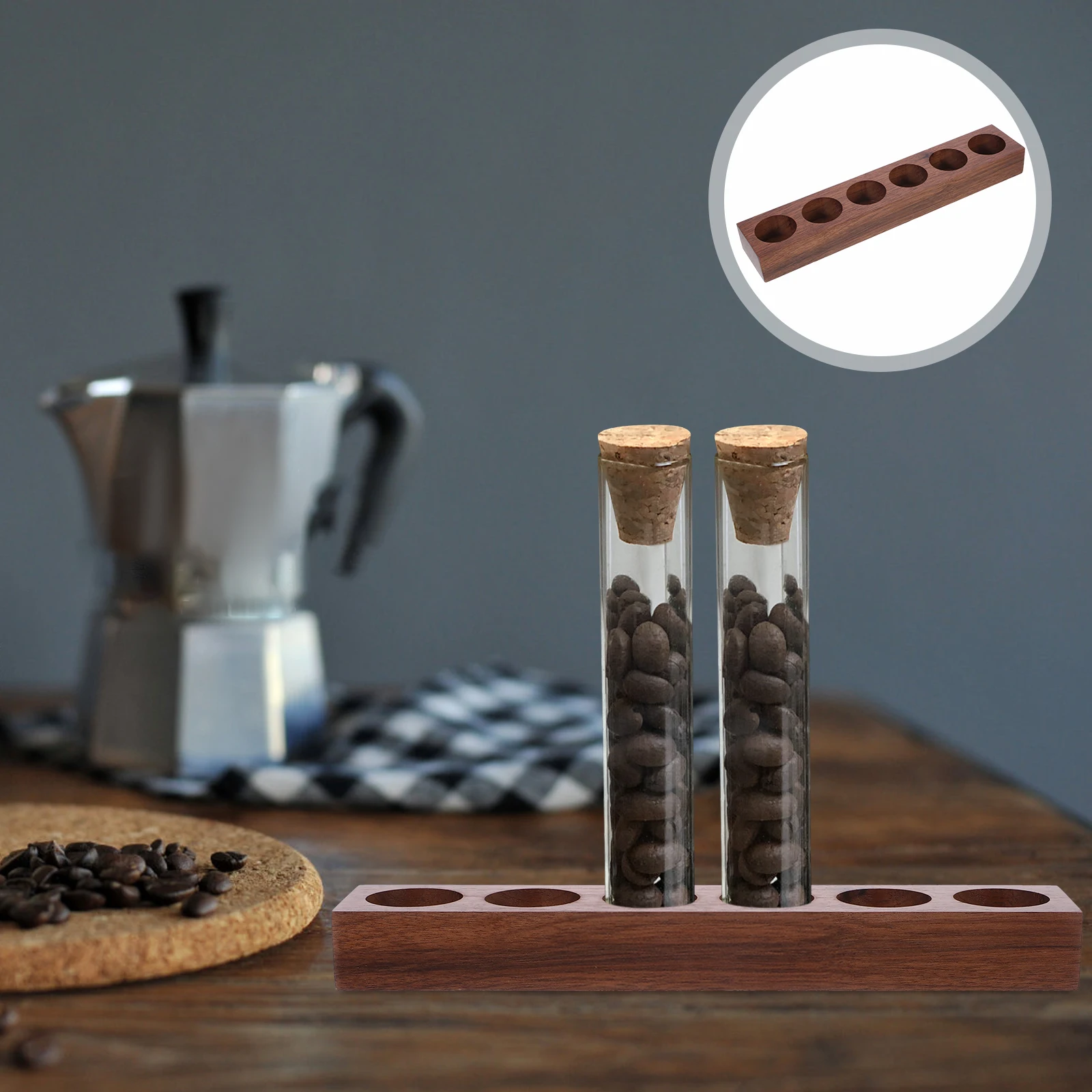 

Coffee Beans Bottling Canisters Container Tube Storage Tubes Station Organizer Stand Display Holder Multipurpose