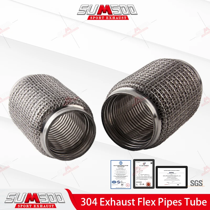 

1 шт., гибкие выхлопные трубы из нержавеющей стали SUS304, гибкая трубка с блокировкой, супергибкая выхлопная система