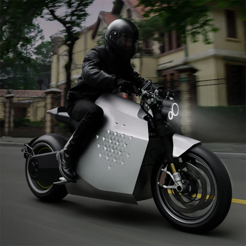 High-end luxury electric motorcycle Top Speed 200km/h lithium battery direct drive Peak Power100kw electric two-wheeled ebike