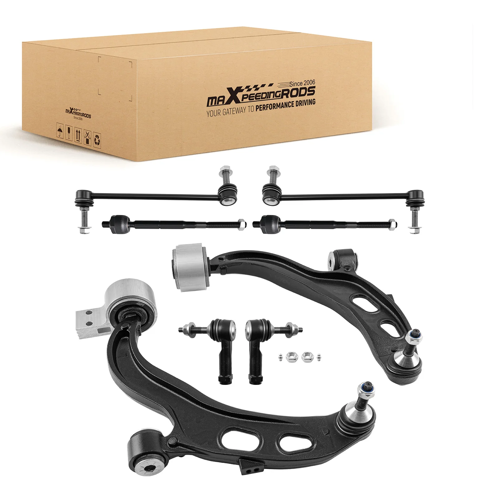 Front Suspension Lower Control Arms Sway Bar Links For 2013-17 Ford Flex Taurus