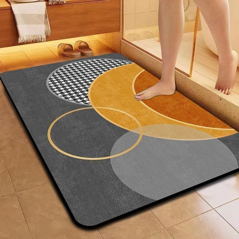 

Super Absorbent Bath Mat Non-Slip Quick Dry Bathroom Rug Durable Waterproof Floor Mat For Shower Toilet Home Kitchen Indoor