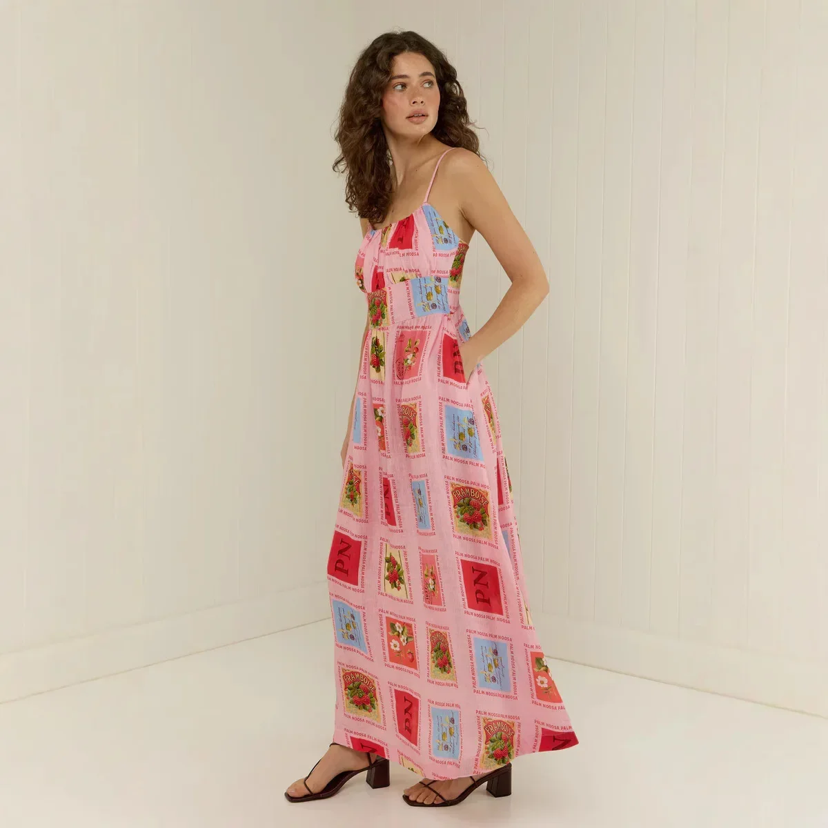 NICE Spring Fashion Women's Dress Graffiti Halter Tube Top Maxi Skirt Polyester Blend Independent Station Personalized Clothing