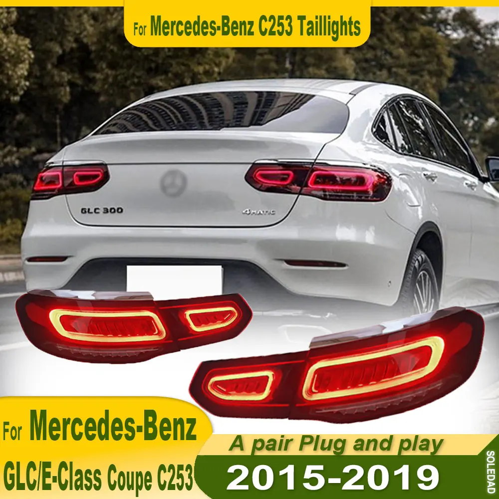 LED Taillight For Mercedes Benz GLC Coupe C253 GLE Coupe 2015-2019 LED Brake Reverse Tail Lamp Dynamic Light Tail Lamp Assembly