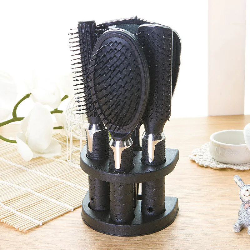 4pcs Hair Styling Set With Mirror Set Compact Beauty Accessories Styling Tools Brush Curls Straightening Hair Combs Makeup Tools