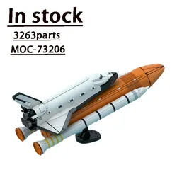 MOC-73206 New Upgrade Tank and Booster Scale 1/70 Assembly Brick Model 3263 Partsh Aviation Rocket Children's Birthday Toy Gift