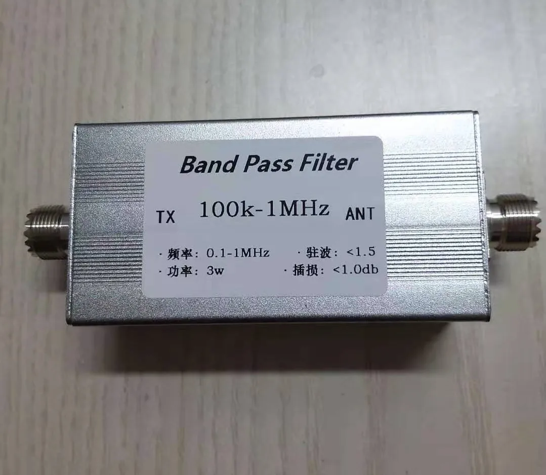 

Bandpass filter BPF 100KHz-1MHz for receiving